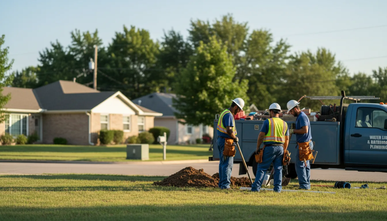 Residential water line and bathroom plumbing service in Marlette, MI